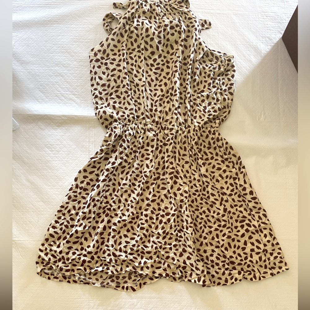 NWT. Coeur de Vague size Small high neck halter style dress. Mini length.